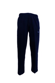 Pantaloni trening barbat - albastru cu 2 buzunare laterale cu fermoare si un buzunar la spate cu fermoar - M