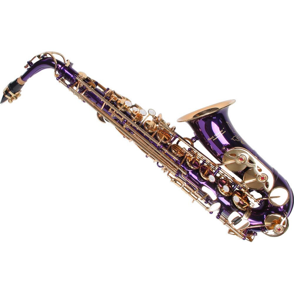 Saxofon Alto Karl Glaser ® Mov + clape Auriu curbat Purple&Gold Saxophone Neuenkirchen-Germany