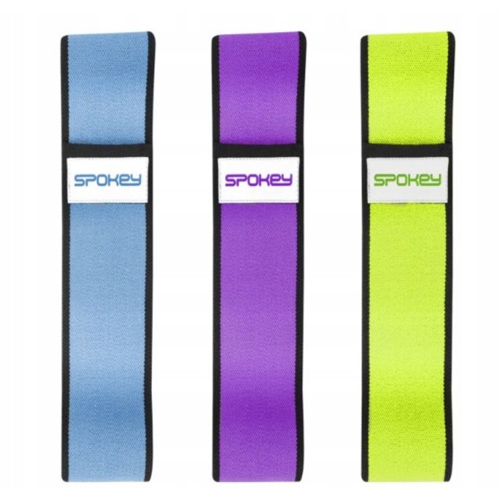 Spokey Tracy 3 db-os fitnesz gumiszalag szett, változó ellenállás