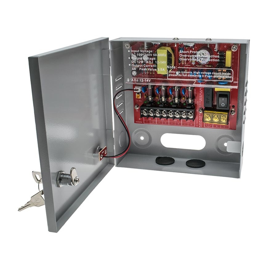 Sursa de tensiune 12V 3A, 4 iesirI, PREMIUM, SMPS 12V 3A-C4