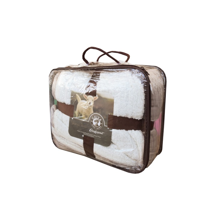 Меко одеяло, Cocolino, бял косъм, подаръчна торбичка, G91, кремаво
