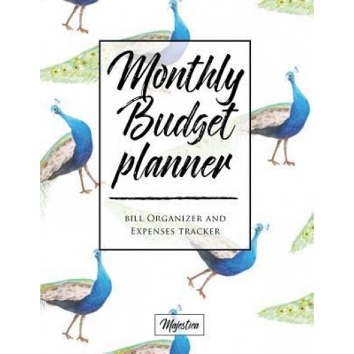 My Home Budget Planner: Monthy Bill Organizer & Expense Tracker Book, Peacock Tough Matte Cover Design - Majestica (Author)