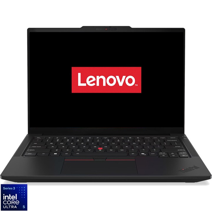 Laptop Lenovo 14'' ThinkPad T14 Gen 7, WUXGA IPS, Procesor Intel® Core™ Ultra 5 335 (12M Cache, up to 4.60 GHz), 32GB LPCAMM2 LPDDR5X, 512GB SSD, Intel Graphics, No OS, Black