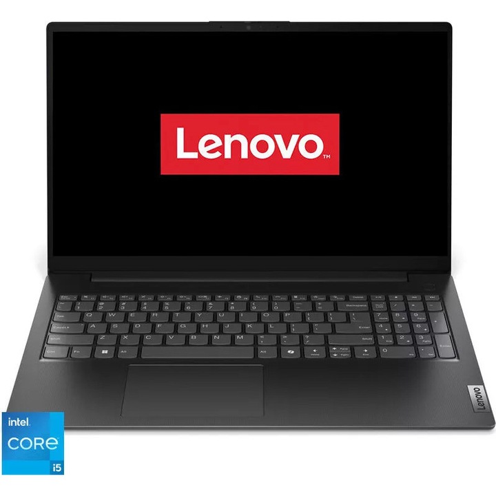 Laptop Lenovo 15.6'' V15 G5 IRL, FHD IPS, Procesor Intel® Core™ i5-13420H (12M Cache, up to 4.60 GHz), 16GB DDR5, 512GB SSD, Intel UHD, No OS, Business Black