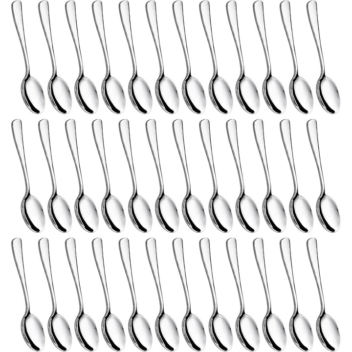 Set 36 Lingurite Cafea Inox (14cm) - Sigure pentru Masina de Spalat Vase