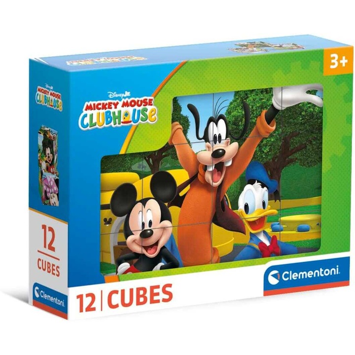 12 darabos puzzle kocka - Mickey Mouse Club House