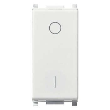 Intrerupator modular, cu LED, 1M, 2P, VIMAR, PLANA, ALB Intrerupator modular, cu LED, 1M, 2P, VIMAR, PLANA, ALB