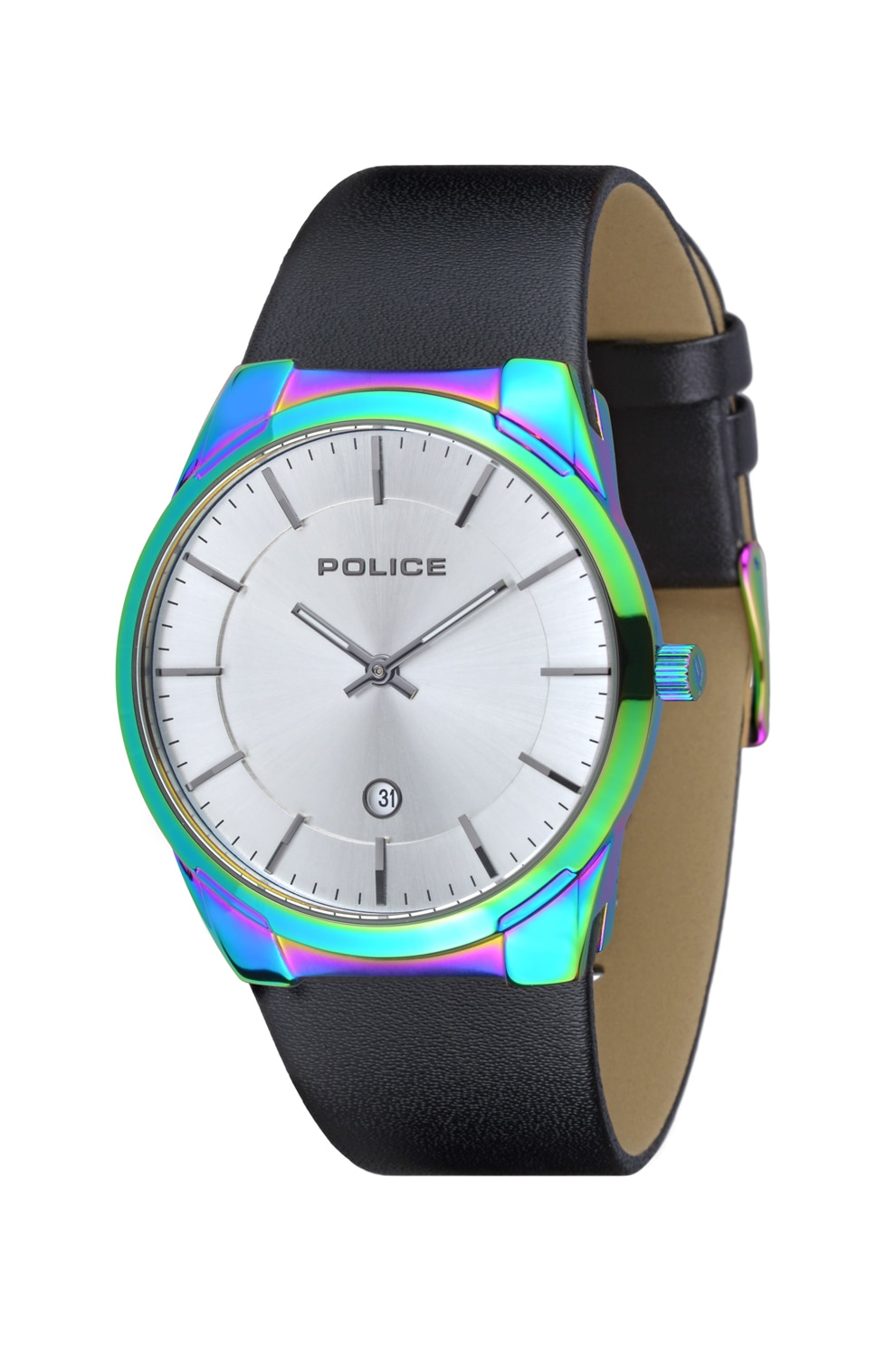 Police, Ceas quartz cu o curea de piele sintetica, Negru