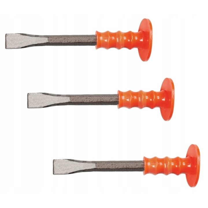 Set 3 Dalte Profesionale cu Protectie, 300-400mm