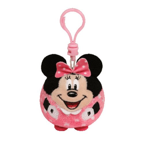 Breloc de plus, Minnie, 8.5 cm - licenta Disney, Ballz, TY