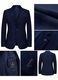 Мъжко сако с текстура Slim Fit, текстурирано, леко еластично за професионалисти и млади хора, подходящо за офис, срещи, вечери и партита, Тъмносин