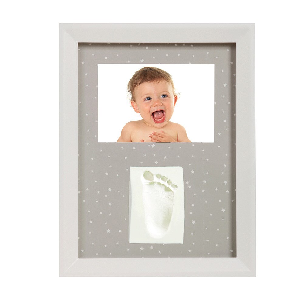 Kit rama foto simpla cu mulaj si 3 culori pentru fundal, Adora, alb