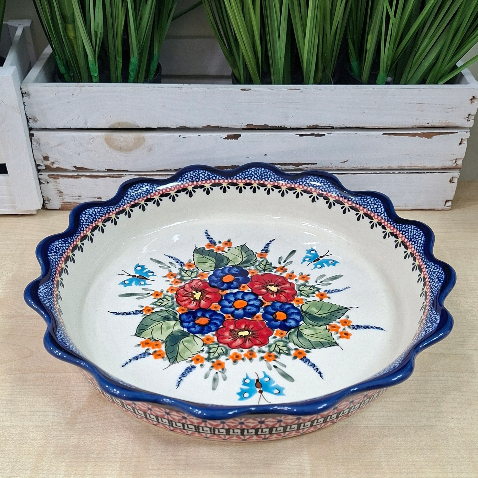 Bolesławiec Bol de ceramică Decor Floral, 1,2 litri