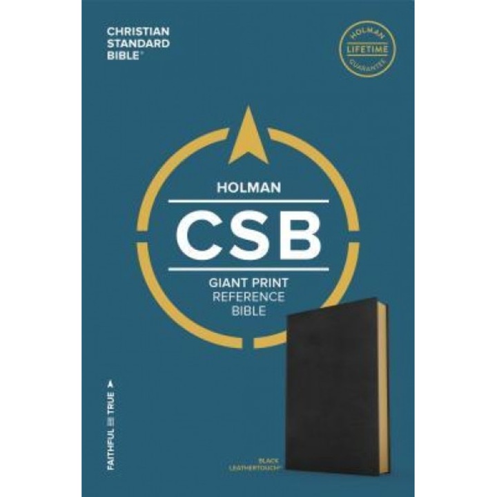 CSB Giant Print Reference Bible, Black Leathertouch, Holman Bible Staff (Editor)