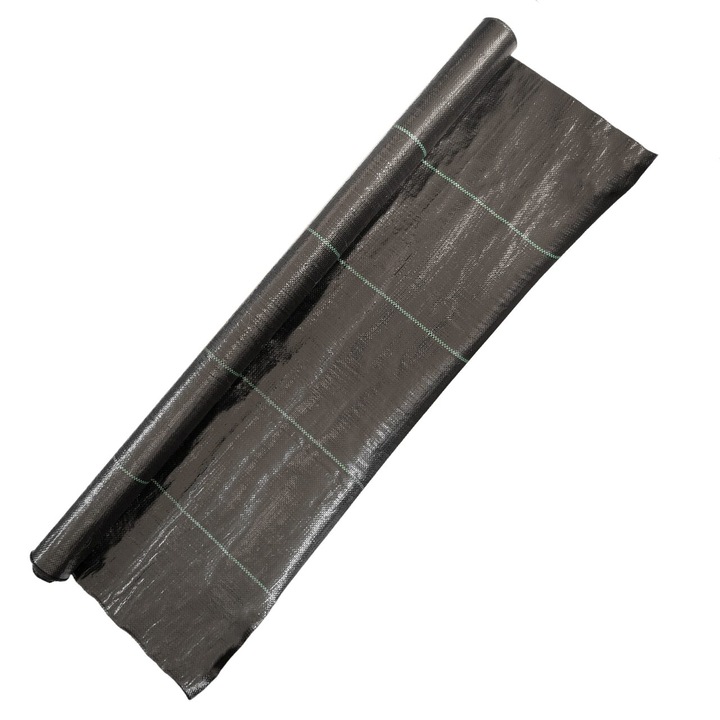 Фолио против плевели, полипропилен, тъкано, черно, 100 g/m2, 1x20 m