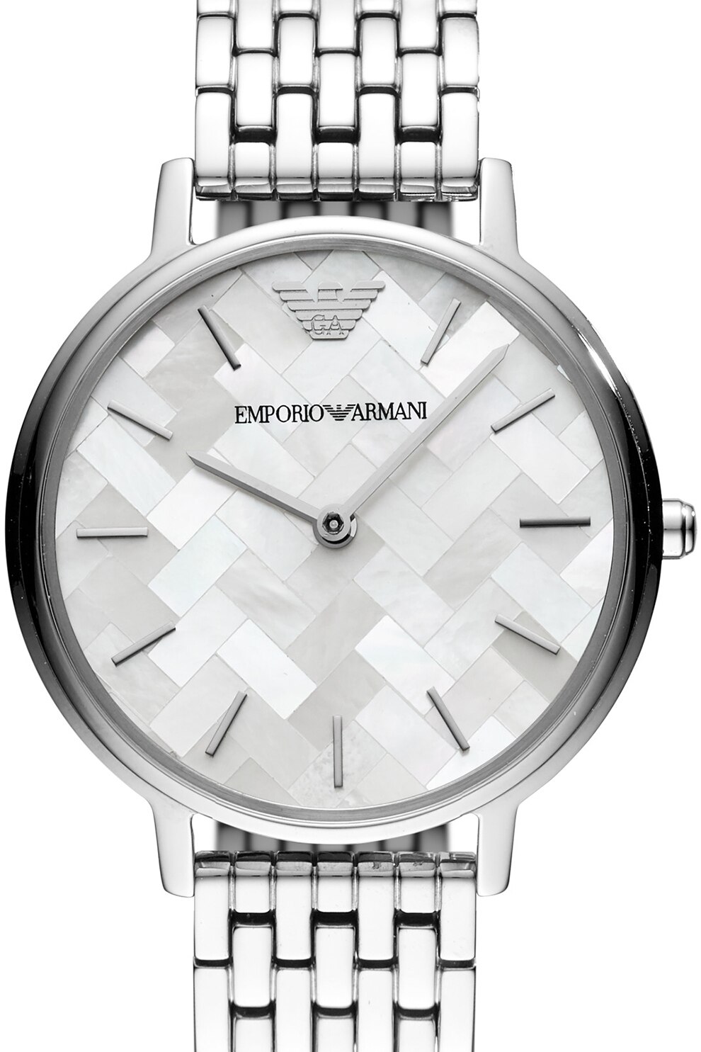 Emporio Armani, Часовник Kappa от неръждаема стомана, Сребрист - eMAG.bg