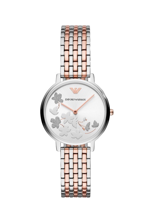 Emporio Armani, Kappa rozsdamentes acél karóra, Ezüstszín/Vörös Aranyszín