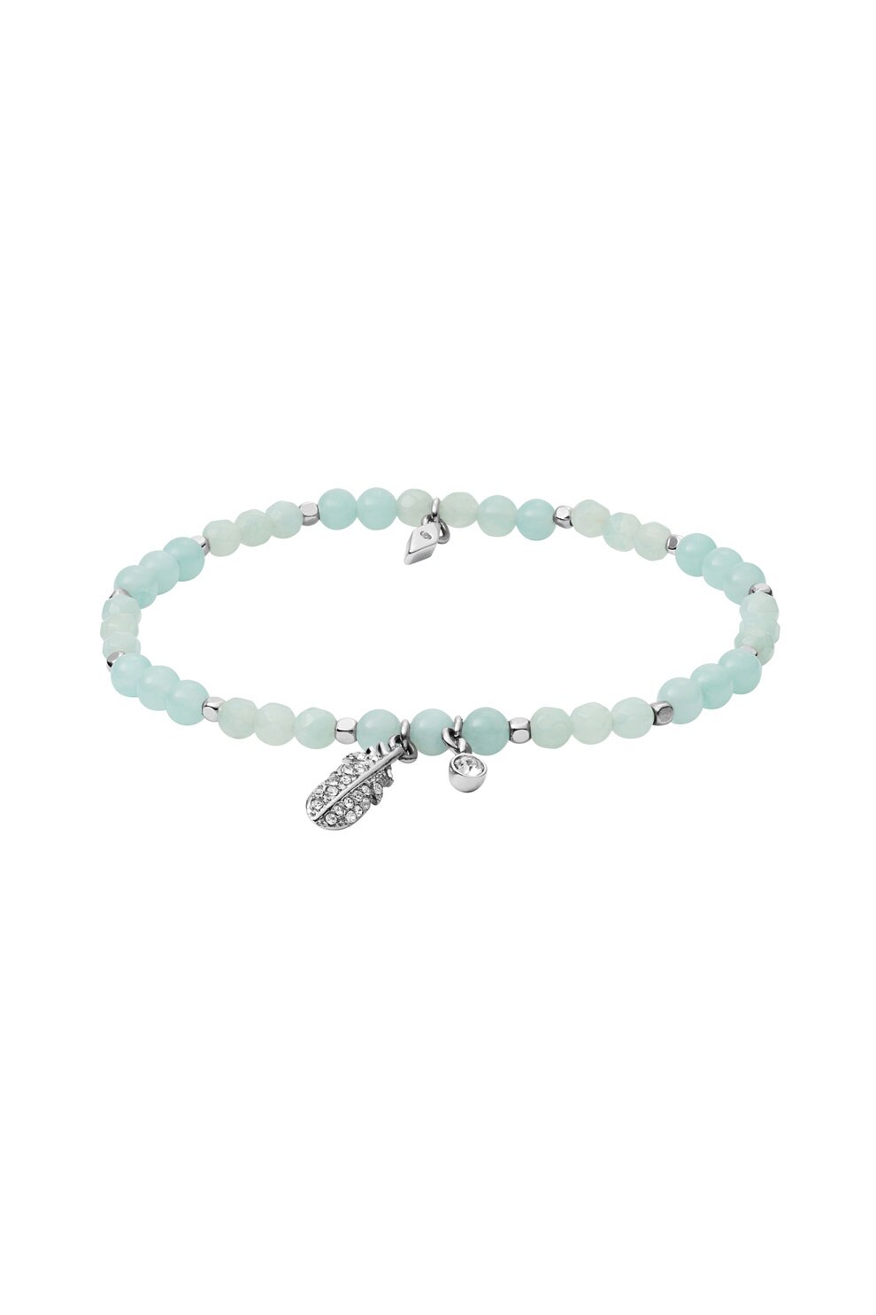 Fossil, Bratara cu amazonite, Turcoaz deschis/Argintiu