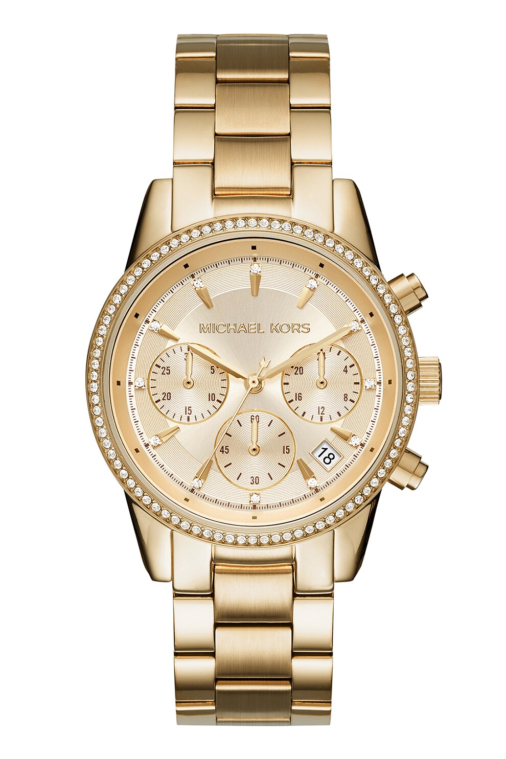 Michael Kors, Ceas cronograf din otel inoxidabil Ritz, Auriu