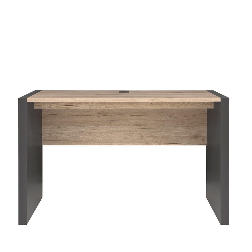 Birou Executive Biu120 Genarom, Stejar San Remo Deschis/Gri Wolfram, 120 x 76,5 x 70 cm