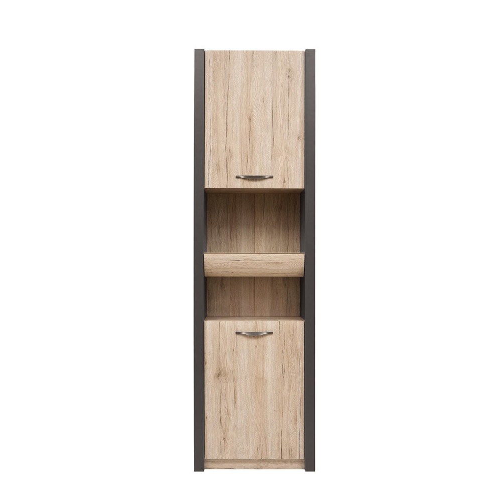 Raft Executive REG2D1S 22/6 Genarom, Stejar San Remo Deschis/Gri Wolfram, 60 x 218,5 x 40,5 cm