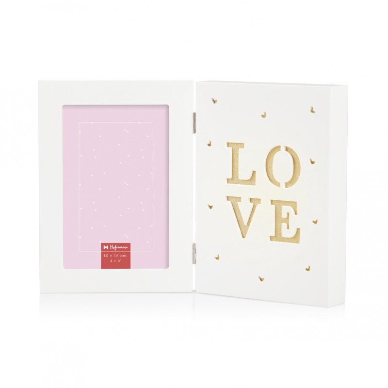 Rama foto lemn dubla 10x15 cm Hofmann Model 375/2 cu leduri