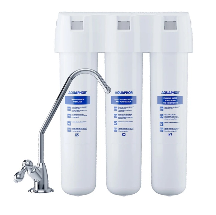 Filtru de apa potabila Aquaphor Crystal A (K5/K2/K7), montare sub chiuveta, 2 l/min