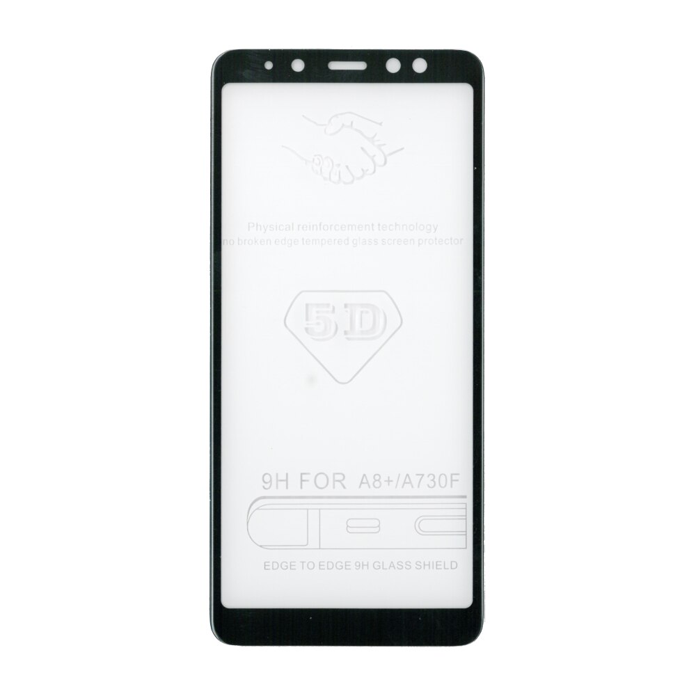 Folie sticla 5D EuroCELL pentru Samsung Galaxy A8 Plus 2018 , negru