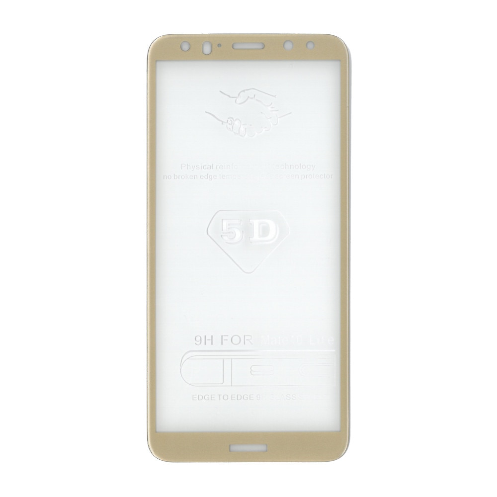 Folie sticla 5D EuroCELL pentru Huawei Mate 10 Lite , auriu