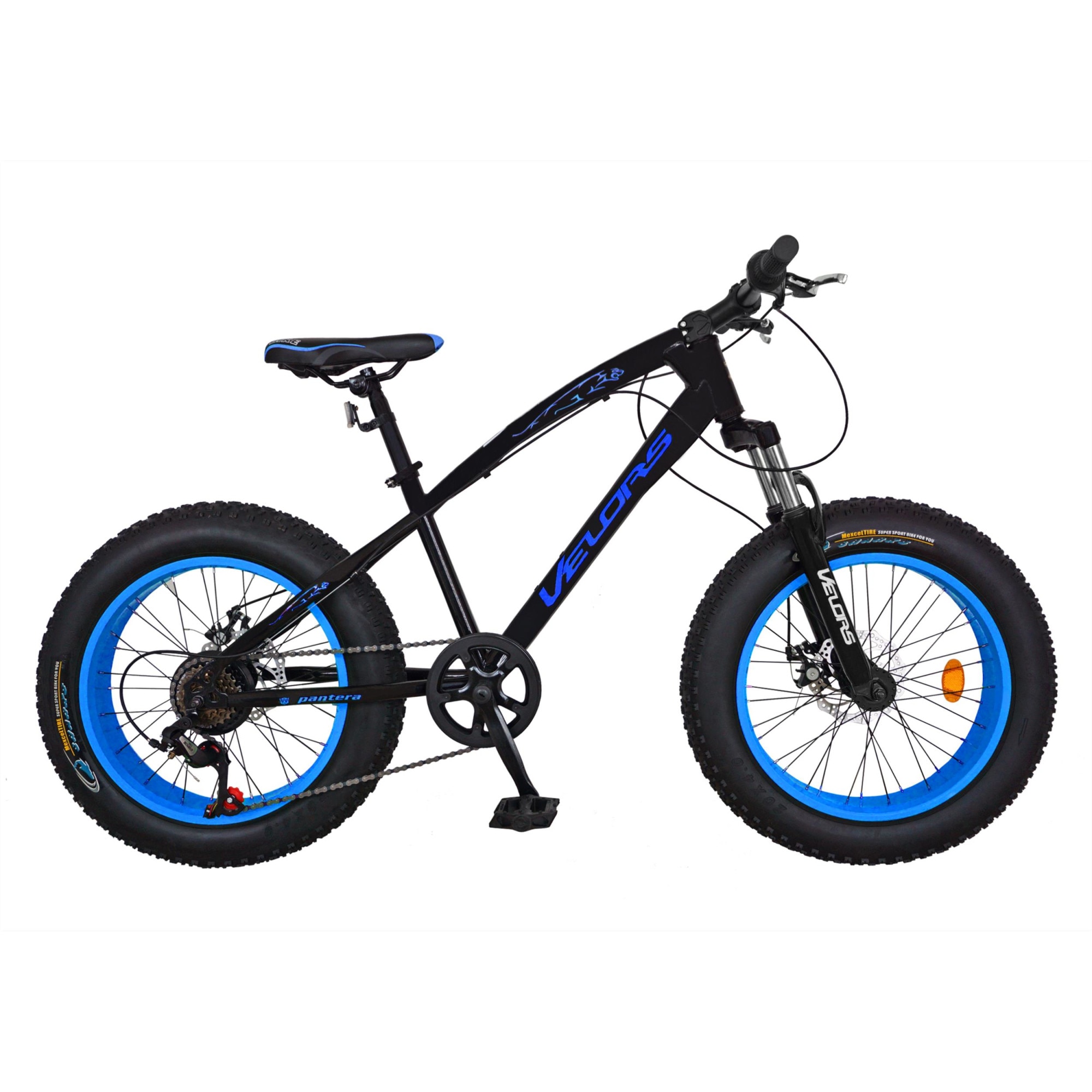 Bicicleta Fat Bike VELORS, V2000A, cadru otel, culoare / albastru, varsta 8-12 ani eMAG.ro