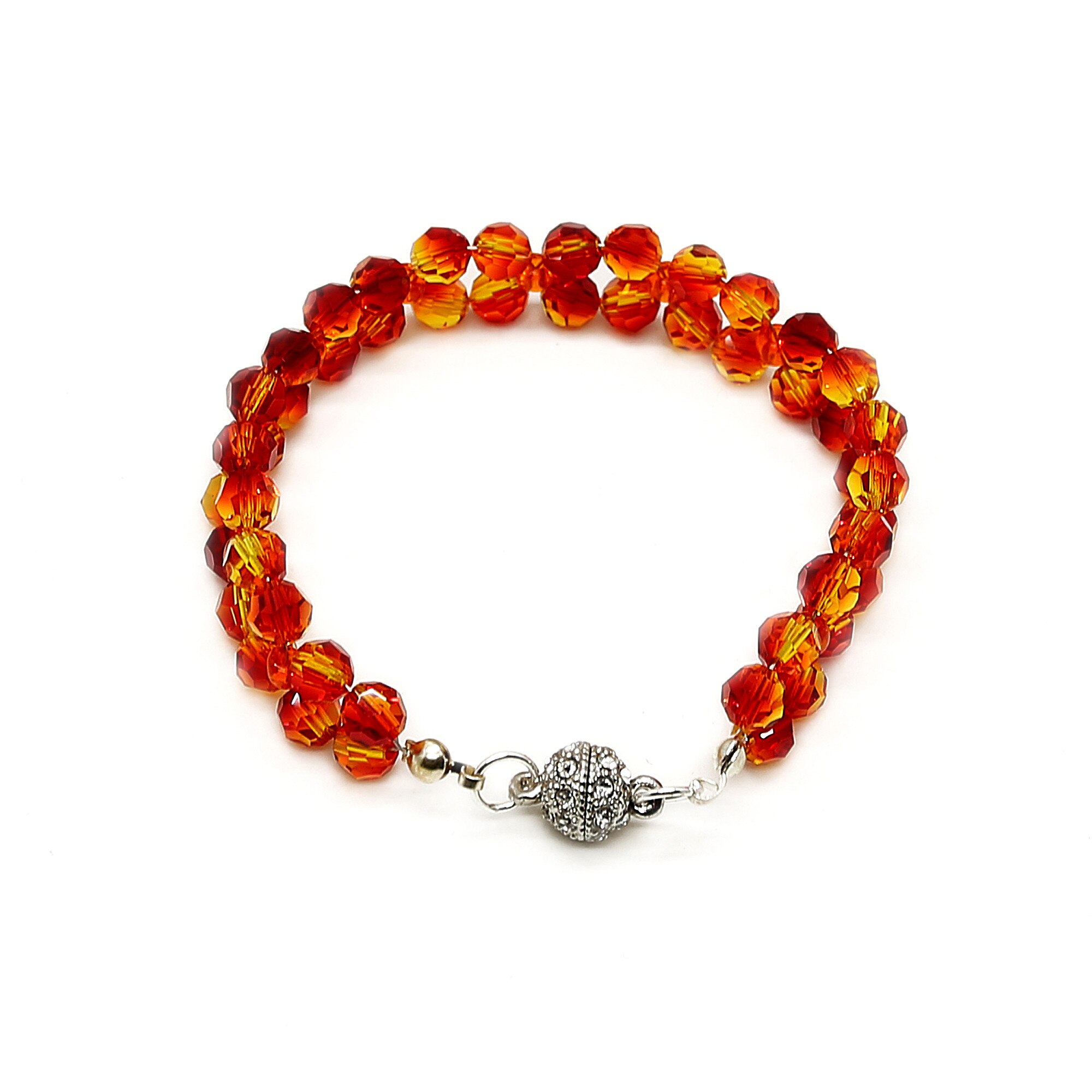 Bratara Cristale, Bijoux By Me, Orange