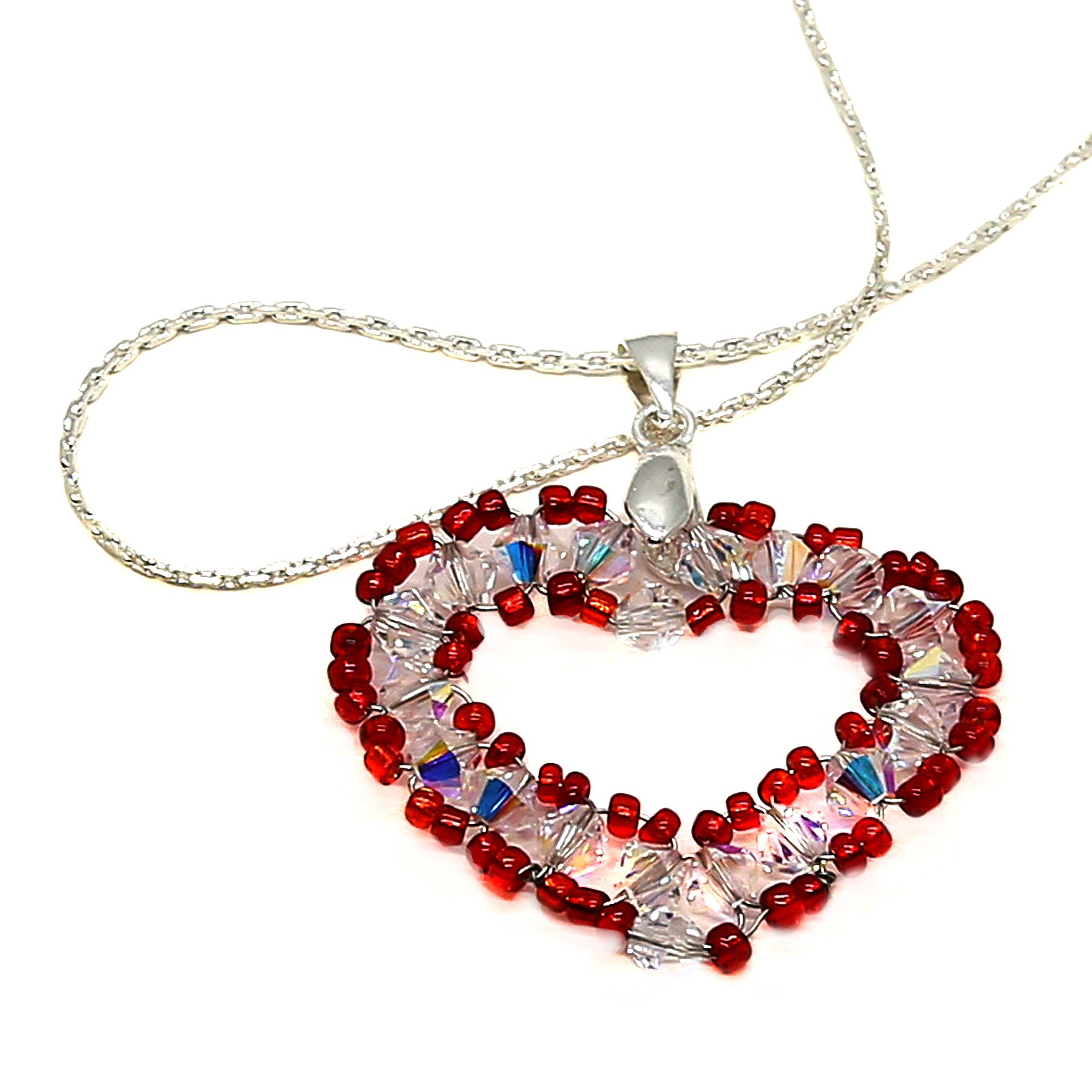 Pandantiv Inima Cristale, Bijoux By Me