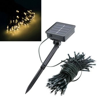 Ghirlanda luminoasa solara 20m Timeless Tools pentru gradina cu 100 LED, Alb-cald Ghirlanda luminoasa solara 20m Timeless Tools pentru gradina cu 100 LED, Alb-cald