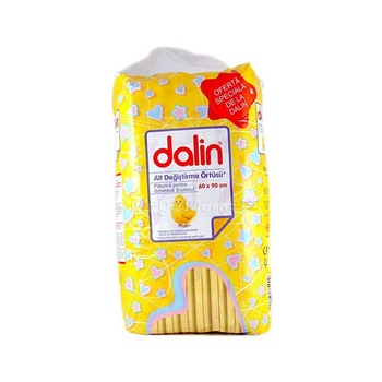 Pachet 5 Seturi Aleze / Protectii pentru Pat Dalin 60 x 90 cm, 10 buc / set Pachet 5 Seturi Aleze / Protectii pentru Pat Dalin 60 x 90 cm, 10 buc / set