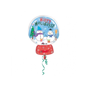 Balon folie figurina Craciun Happy Holidays - 38x50 cm, Amscan 33976 Balon folie figurina Craciun Happy Holidays - 38x50 cm, Amscan 33976