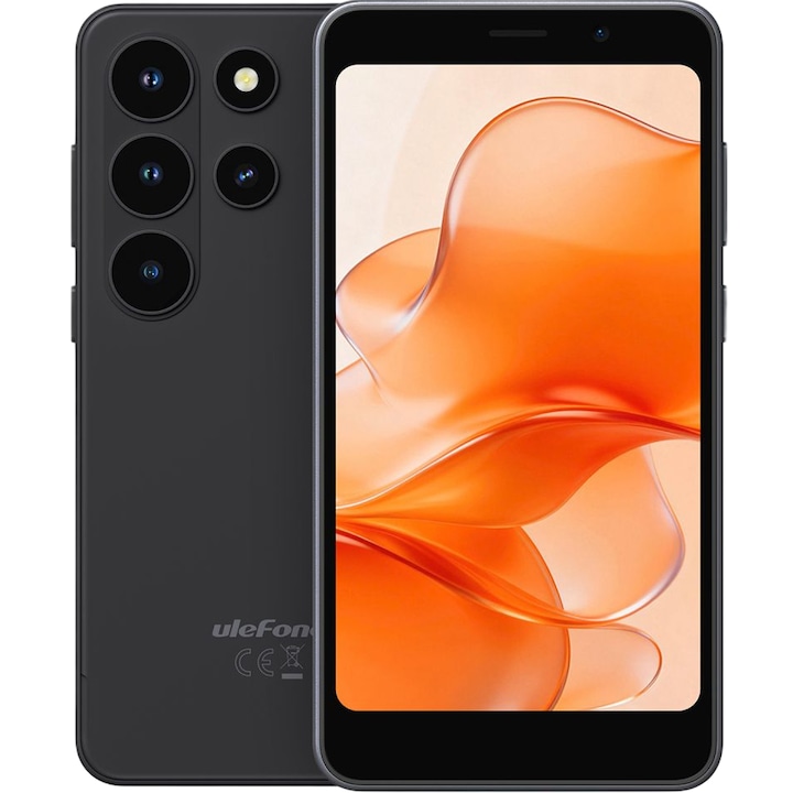 Мобилен телефон Ulefone Note 22, 4G, Dual SIM, 5-инчов HD, Octa-Core T7100, 32GB, GPS, Face Unlock, Android 16 Go, Черен