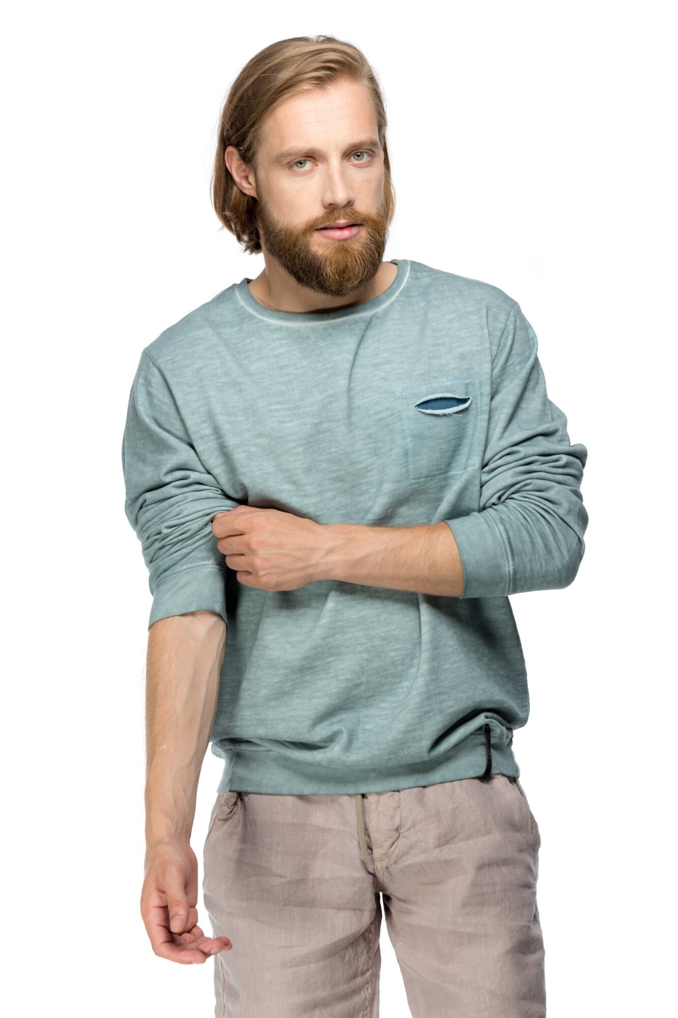 Bluza Copenaghen, Verde oliv prafuit