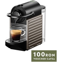 Espressor Nespresso by Krups Pixie XN304T10, 1260W, 19 Bar, 0.7L, Gri, + set capsule degustare