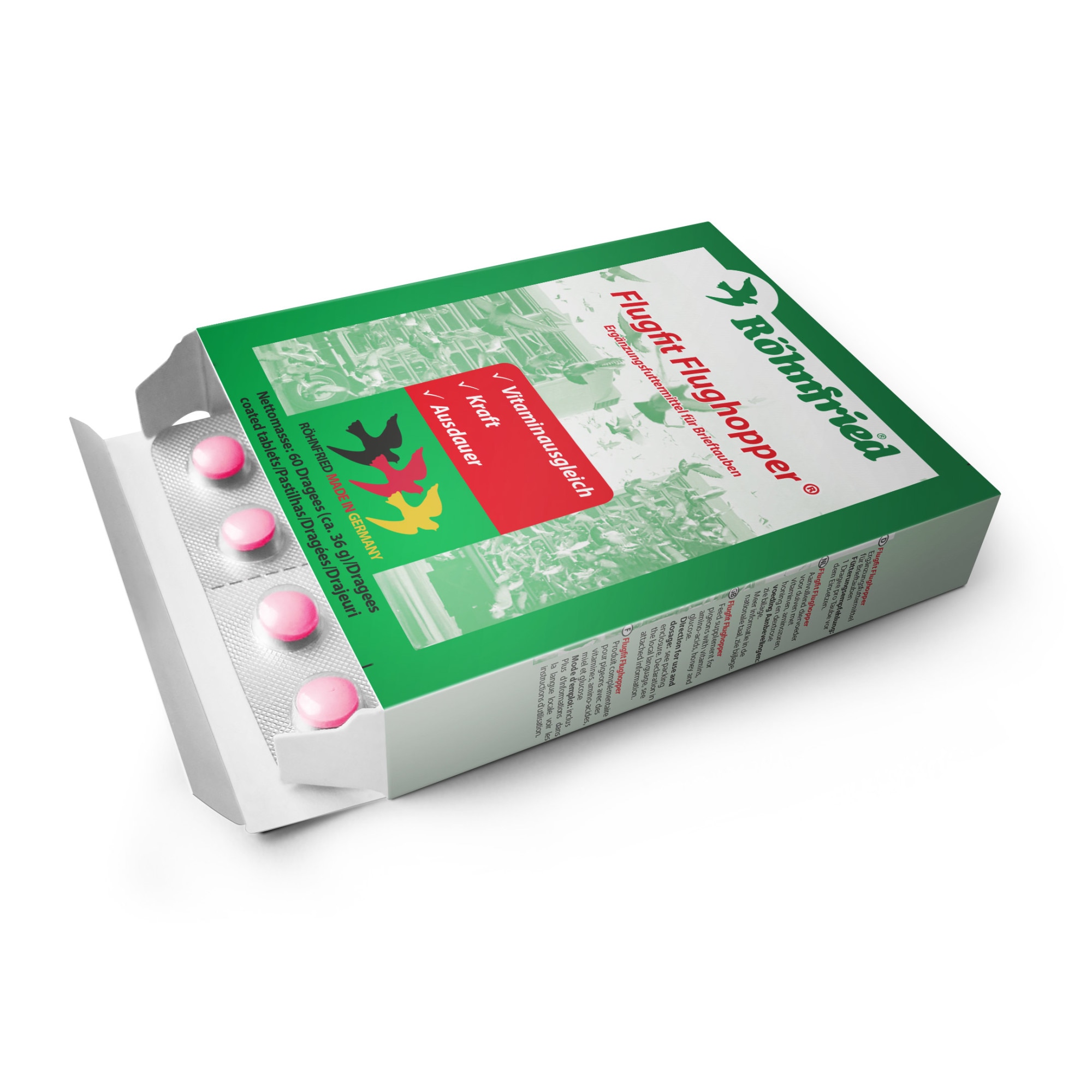 Supliment pentru porumbei, FlugFit, Rohnfried, 60 tablete