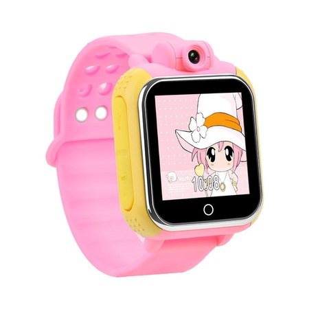 Ceas smartwatch copii Wonlex GW1000 3G, GPS, Functie telefon, SIM prepay cadou, Roz - eMAG.ro