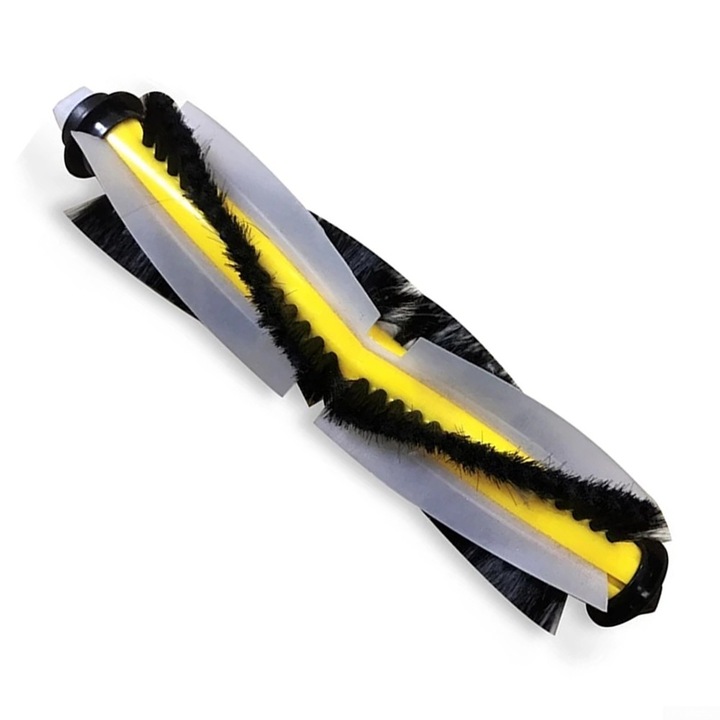 Perie cilindrica principala YANYXR BCS3088285 pentru aspirator robot EZIclean Aqua, perie combinata peri si lamele, negru/galben