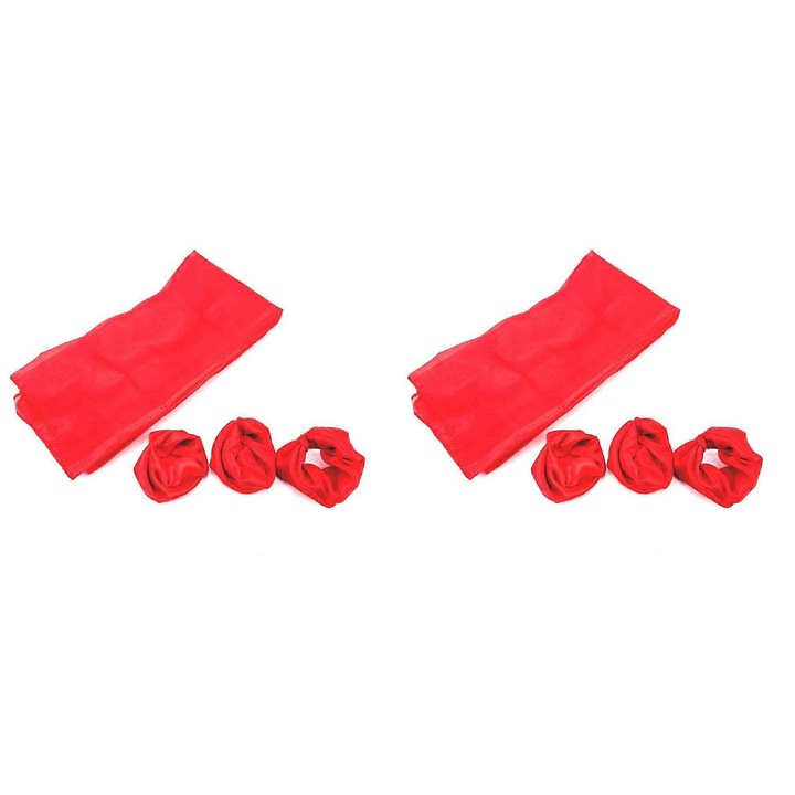 Servetele magice Knots Off pentru trucuri E33-A149-E21986-CJ, material textil, rosu, set 2 buc.