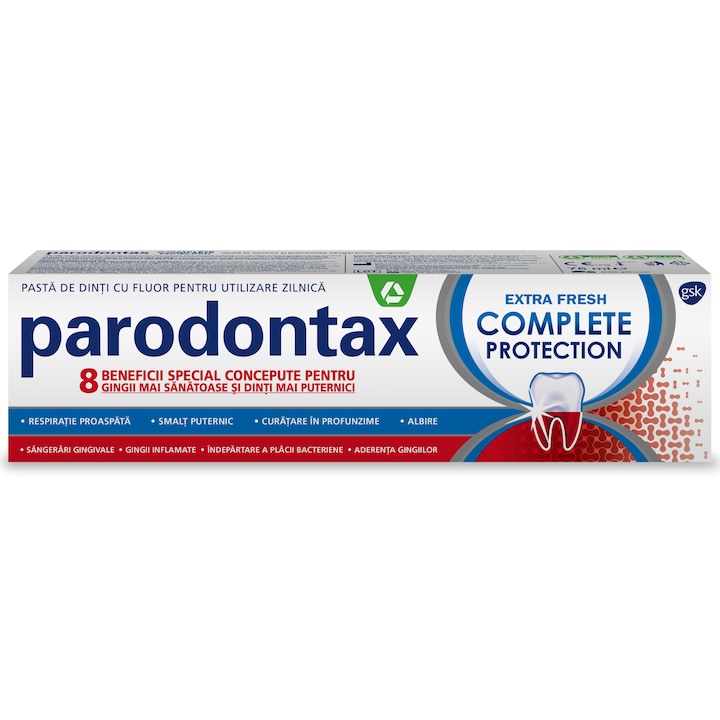 Pasta de dinti parodontax Complete Protection Extra Fresh, 75ml