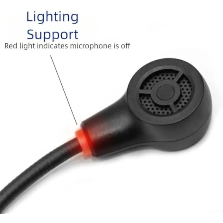Microfon detasabil pentru casti Cloud Alpha Wireless K0544-26814-2011-AMC, indicator LED de silentiere, anulare zgomot, articulat, carcasa ABS 15 cm, negru