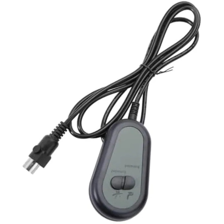 Controler intrerupator manual 2 butoane pentru fotoliu reclinabil electric K0544-26814-3739-AMC, microintrerupator, cablu 22 AWG, 5 A, ABS, negru