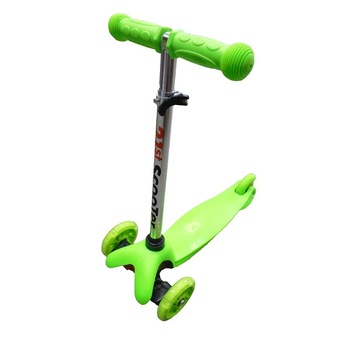 Trotineta „Scooter” pentru copii cu roti luminoase, verde Trotineta „Scooter” pentru copii cu roti luminoase, verde