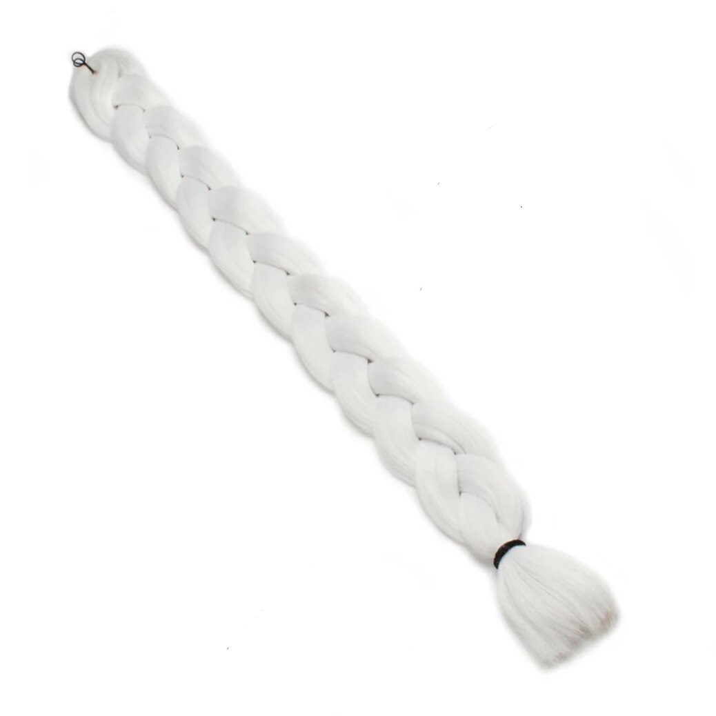 Extensii colorate de par pentru impletituri albe par sintetic 165g