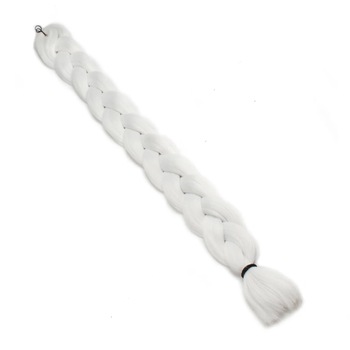 Extensii colorate de par pentru impletituri albe par sintetic 165g Extensii colorate de par pentru impletituri albe par sintetic 165g