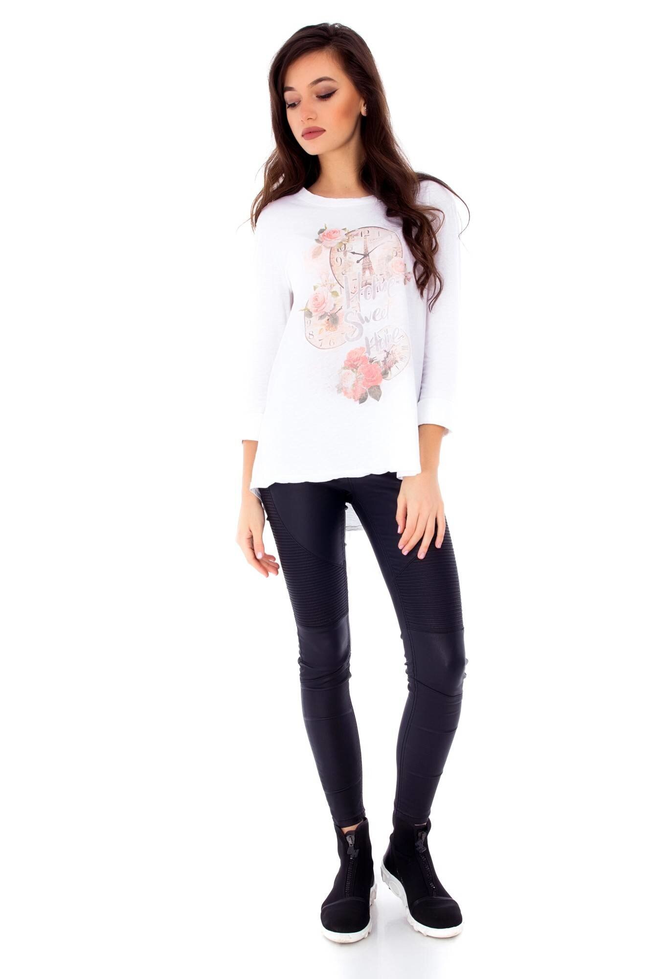 Bluza alba de dama, delicata, ROH, din bumbac, M