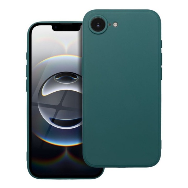 Husa Upzz® Ultra Slim New Compatibila Cu iPhone 17e, Silicon Soft Slim, Protectie La Camera, Verde